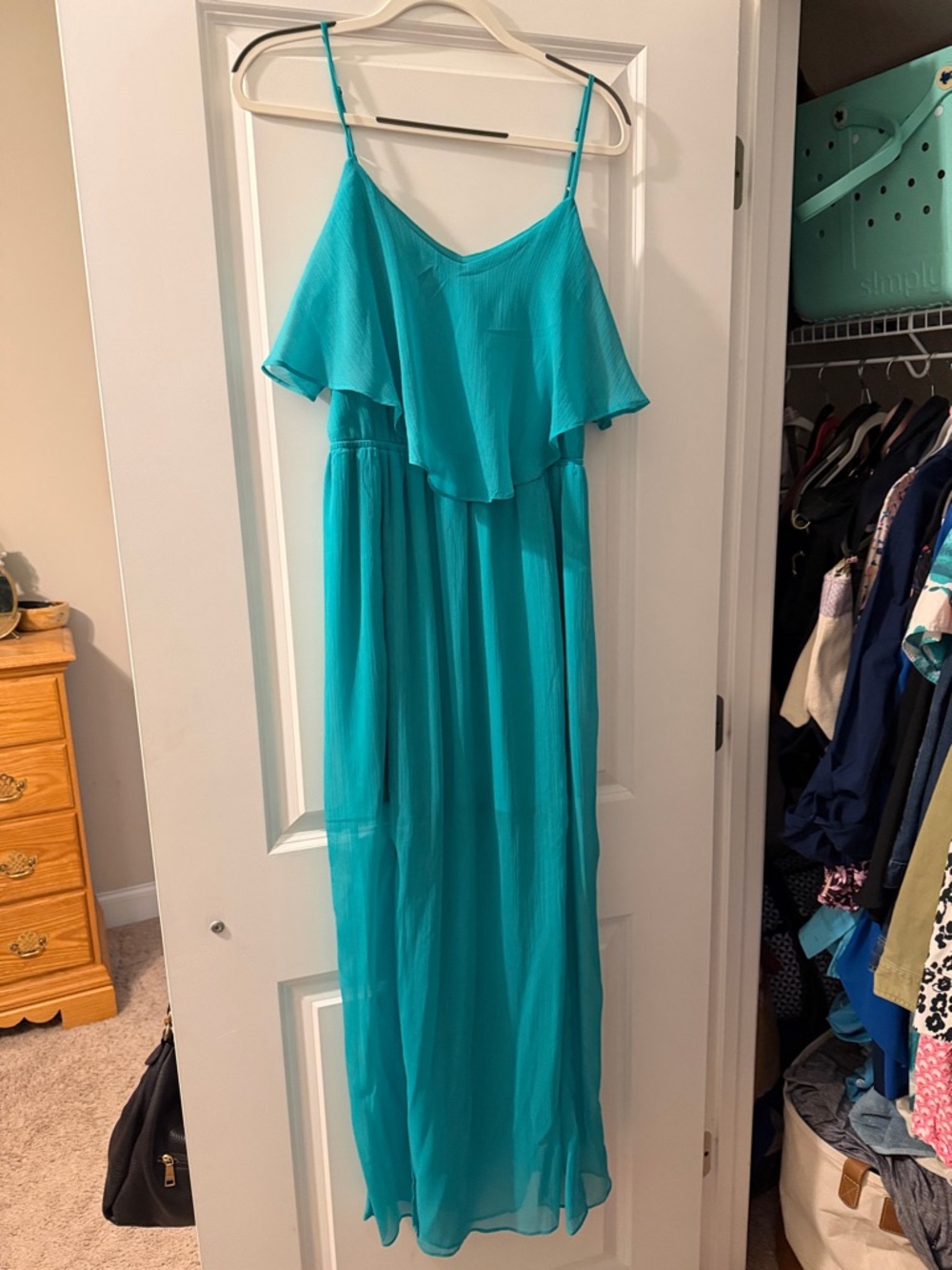 American Eagle Outfitters Teal Maxi Dress